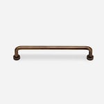 Ube - Curved Antique Bronze Brushed Brass Handle - Architectural Hardware - Curved Antique Bronze Brushed Brass Handle