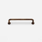 Ube - Curved Antique Bronze Brushed Brass Handle - Architectural Hardware - Curved Antique Bronze Brushed Brass Handle