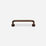Ube - Curved Antique Bronze Brushed Brass Handle - Architectural Hardware - Curved Antique Bronze Brushed Brass Handle