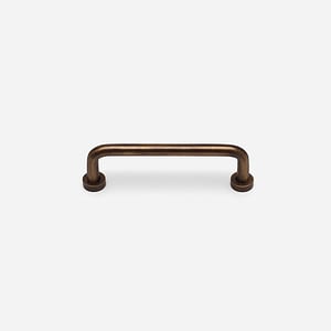Ube - Curved Antique Bronze Brushed Brass Handle - Architectural Hardware - Curved Antique Bronze Brushed Brass Handle