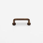 Ube - Curved Antique Bronze Brushed Brass Handle - Architectural Hardware - Curved Antique Bronze Brushed Brass Handle