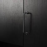 Ube - Curved Matte Black Brass Handle - Architectural Hardware - Curved Matte Black Brass Handle