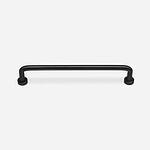 Ube - Curved Matte Black Brass Handle - Architectural Hardware - Curved Matte Black Brass Handle