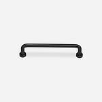 Ube - Curved Matte Black Brass Handle - Architectural Hardware - Curved Matte Black Brass Handle