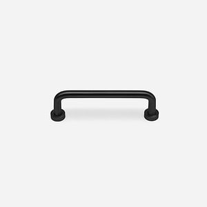 Ube - Curved Matte Black Brass Handle - Architectural Hardware - Curved Matte Black Brass Handle
