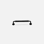 Kingston - Curved Matte Black Brass Handle - Architectural Hardware - Curved Matte Black Brass Handle