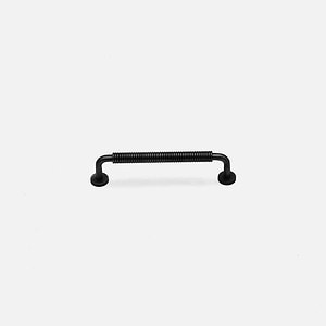 Kingston - Curved Matte Black Brass Handle - Architectural Hardware - Curved Matte Black Brass Handle