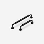 Kingston - Curved Matte Black Brass Handle - Architectural Hardware - Curved Matte Black Brass Handle