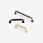 Kingston - Curved Brushed Brass Handle - Architectural Hardware - Curved Brushed Brass