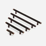 Filby - Knurled Antique Bronze Brass Handle - Architectural Hardware - Knurled Antique Bronze Brass Handle