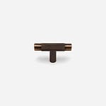 Filby - Knurled Antique Bronze Brass Pull - Architectural Hardware - Antique Bronze Brass Pull