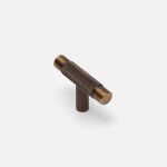 Filby - Knurled Antique Bronze Brass Pull - Architectural Hardware - Antique Bronze Brass Pull