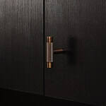 Filby - Knurled Antique Bronze Brass Pull - Architectural Hardware - Antique Bronze Brass Pull