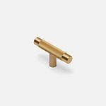 Filby - Knurled Brushed Brass Pull - Architectural Hardware - Brushed Brass Pull