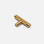 Filby - Knurled Brushed Brass Pull - Architectural Hardware - Brushed Brass Pull