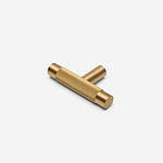Filby - Knurled Brushed Brass Pull - Architectural Hardware - Brushed Brass Pull