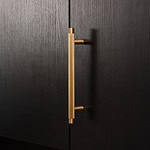 Filby - Knurled Brushed Brass Handle - Architectural Hardware - Knurled Brushed Brass Handle