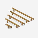 Filby - Knurled Brushed Brass Handle - Architectural Hardware - Knurled Brushed Brass Handle