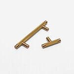 Filby - Knurled Brushed Brass Pull - Architectural Hardware - Brushed Brass Pull