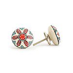 Red Spring Flower Knob - Cabinet Knobs - Red Spring Flower Knob