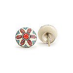 Red Spring Flower Knob - Cabinet Knobs - Red Spring Flower Knob