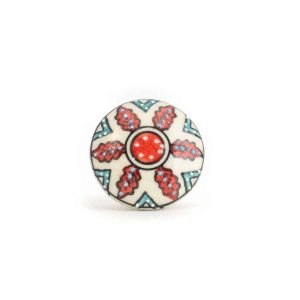 Red Spring Flower Knob - Cabinet Knobs - Red Spring Flower Knob
