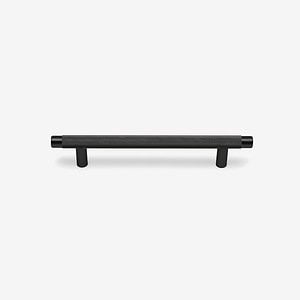 Filby - Knurled Matte Black Brass Handle - Architectural Hardware - Knurled Matte Black Brass Handle