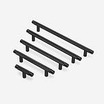 Filby - Knurled Matte Black Brass Handle - Architectural Hardware - Knurled Matte Black Brass Handle