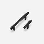 Filby - Knurled Matte Black Brass Handle - Architectural Hardware - Knurled Matte Black Brass Handle