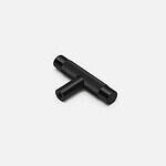Filby - Knurled Matte Black Brass Pull - Architectural Hardware - Matte Black Brass Pull