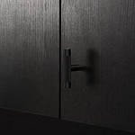 Filby - Knurled Matte Black Brass Pull - Architectural Hardware - Matte Black Brass Pull