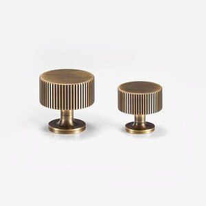 Celle - Antique Bronze Brass Knob - Architectural Hardware - Antique Bronze Brass Knob