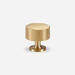 Celle - Brushed Brass Knob - Architectural Hardware - Brushed Brass Knob