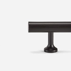 Celle - Matte Black Brass Pull - Architectural Hardware - Matte Black