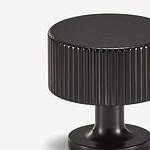 Celle - Matte Black Brass Knob - Architectural Hardware - Matte Black Brass Knob