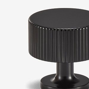 Celle - Matte Black Brass Knob - Architectural Hardware - Matte Black Brass Knob