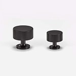 Celle - Matte Black Brass Knob - Architectural Hardware - Matte Black Brass Knob