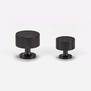Celle - Matte Black Brass Knob - Architectural Hardware - Matte Black Brass Knob