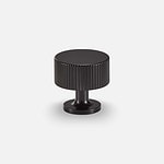 Celle - Matte Black Brass Knob - Architectural Hardware - Matte Black Brass Knob