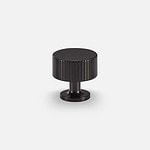Celle - Matte Black Brass Knob - Architectural Hardware - Matte Black Brass Knob