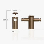 Fresno - Antique Bronze Brass Pull - Architectural Hardware - Antique Bronze