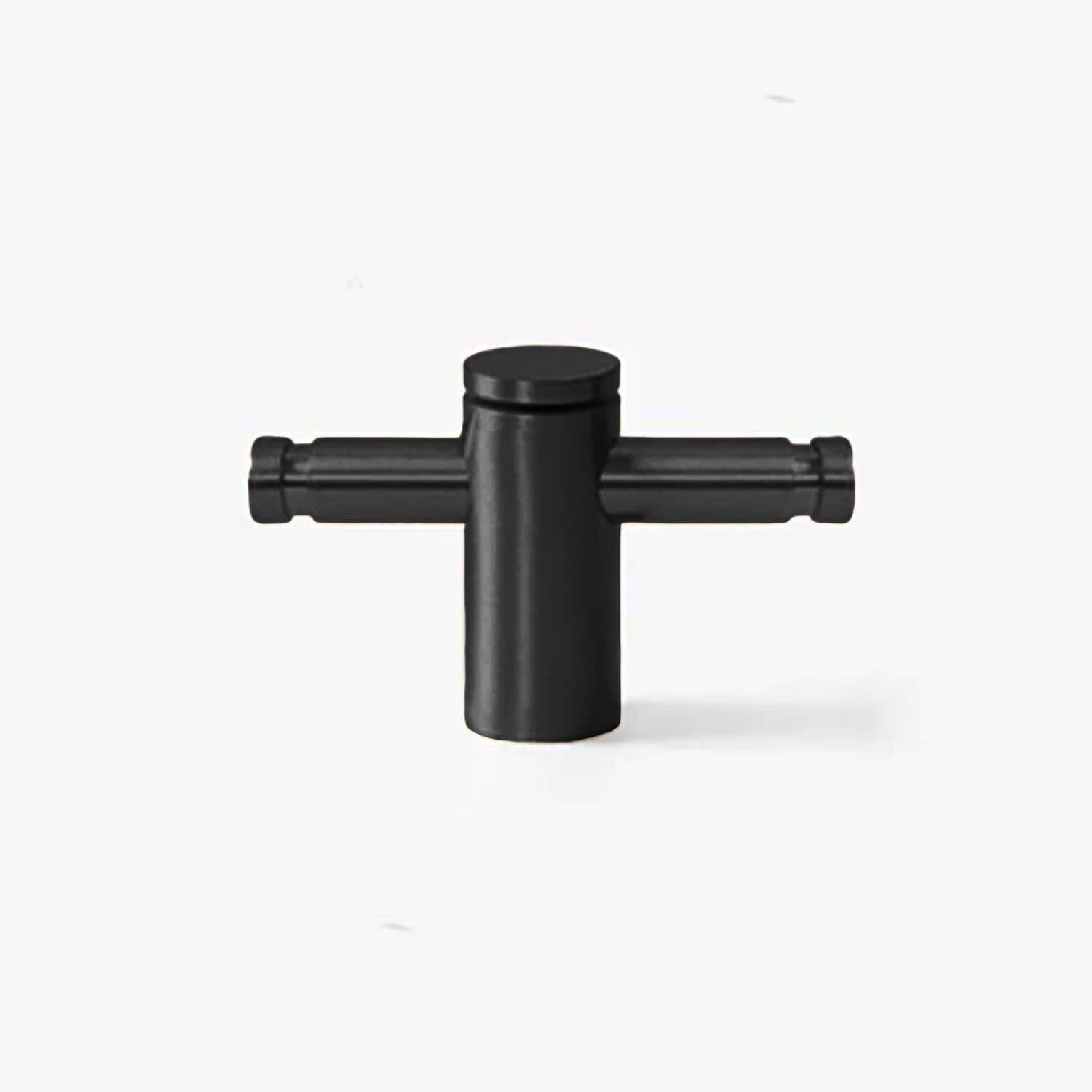 Fresno-tpull-MB-1 Fresno - Matte Black Brass Pull - Architectural Hardware - Matte Black