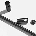 Fresno - Matte Black Brass Pull - Architectural Hardware - Matte Black