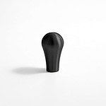 Ube - Matte Black Brass Pillar Knob - Architectural Hardware - Matte Black Brass