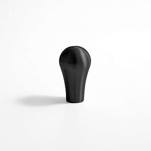 Ube - Matte Black Brass Pillar Knob - Architectural Hardware - Matte Black Brass