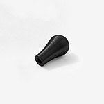 Ube - Matte Black Brass Pillar Knob - Architectural Hardware - Matte Black Brass
