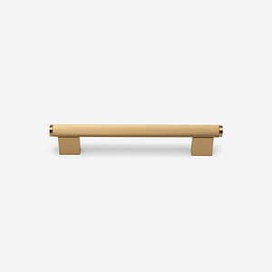 Genoa - Knurled Brushed Brass Handle - Architectural Hardware - Genoa Knurled Brushed Brass Handle