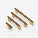 Genoa - Knurled Brushed Brass T-Bar Pull - Architectural Hardware - Knurled Brushed Brass T-Bar Pull