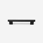Genoa - Knurled Matte Black Brass Handle - Architectural Hardware - Knurled Matte Black Brass Handle