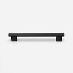 Genoa - Knurled Matte Black Brass Handle - Architectural Hardware - Knurled Matte Black Brass Handle